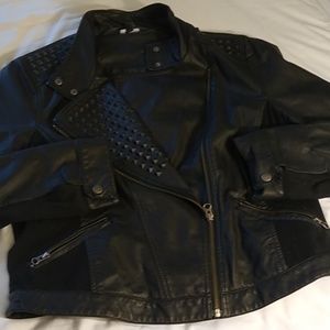 Black vegan leather jacket
